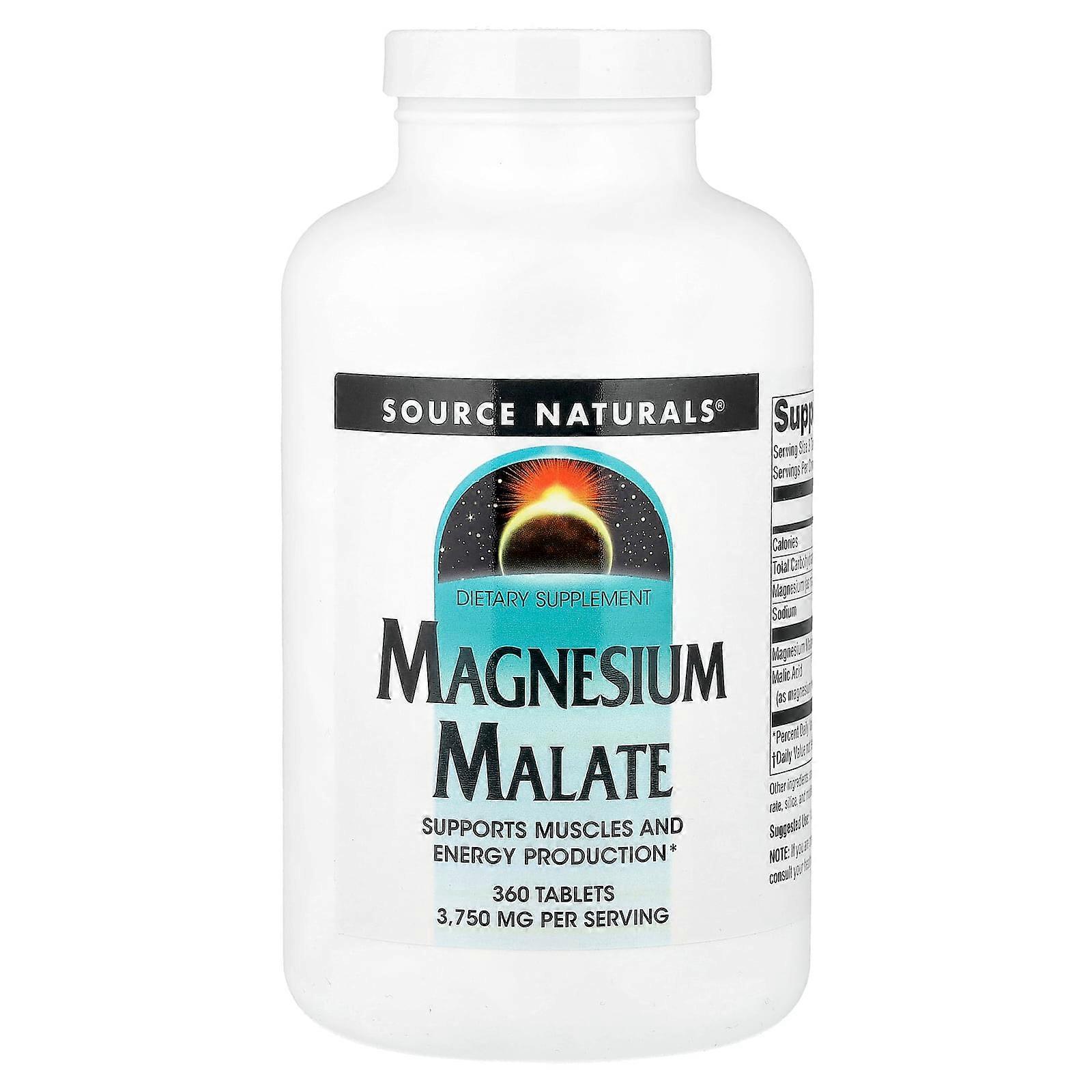 Source Naturals, Magnesium Malate, 3,750 mg, 360 Tablets