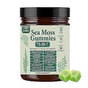 Sea Moss Nutrition Gels & Chews 16 in 1 Equivalent to 1500mg Irish Seamoss, 30 Counts