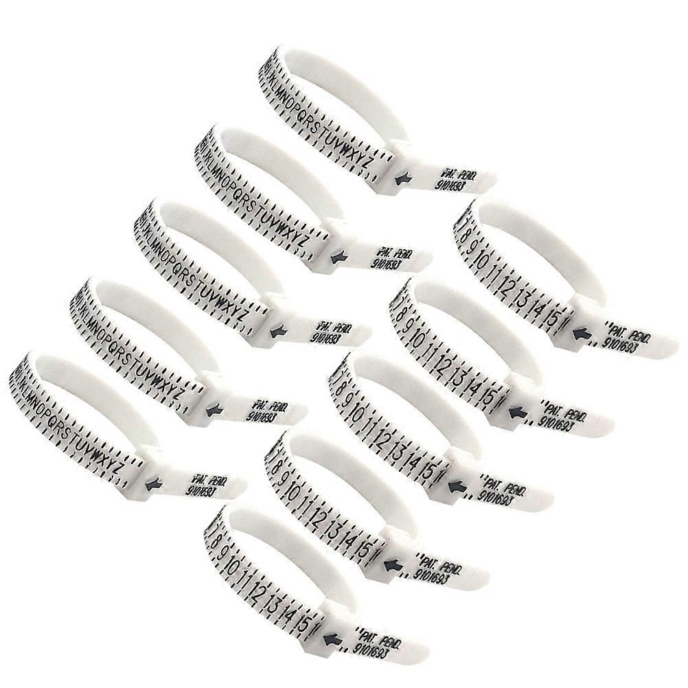 Finger Sizer Ring Gauge Measuring Tool for Practical Use 10Pcs
