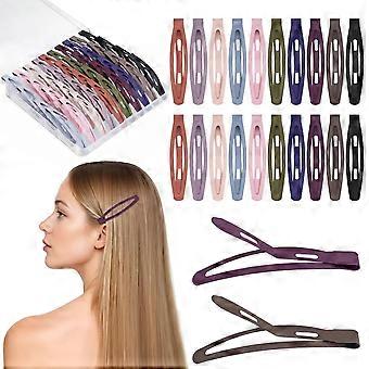 40 stuks metalen klikhaarclips, 6 cm lange haarspeldjes voor vrouwen en meisjes, leuke haarspeldjes, ideaal als cadeau voor de feestdagen of verjaardag (10 kleuren)