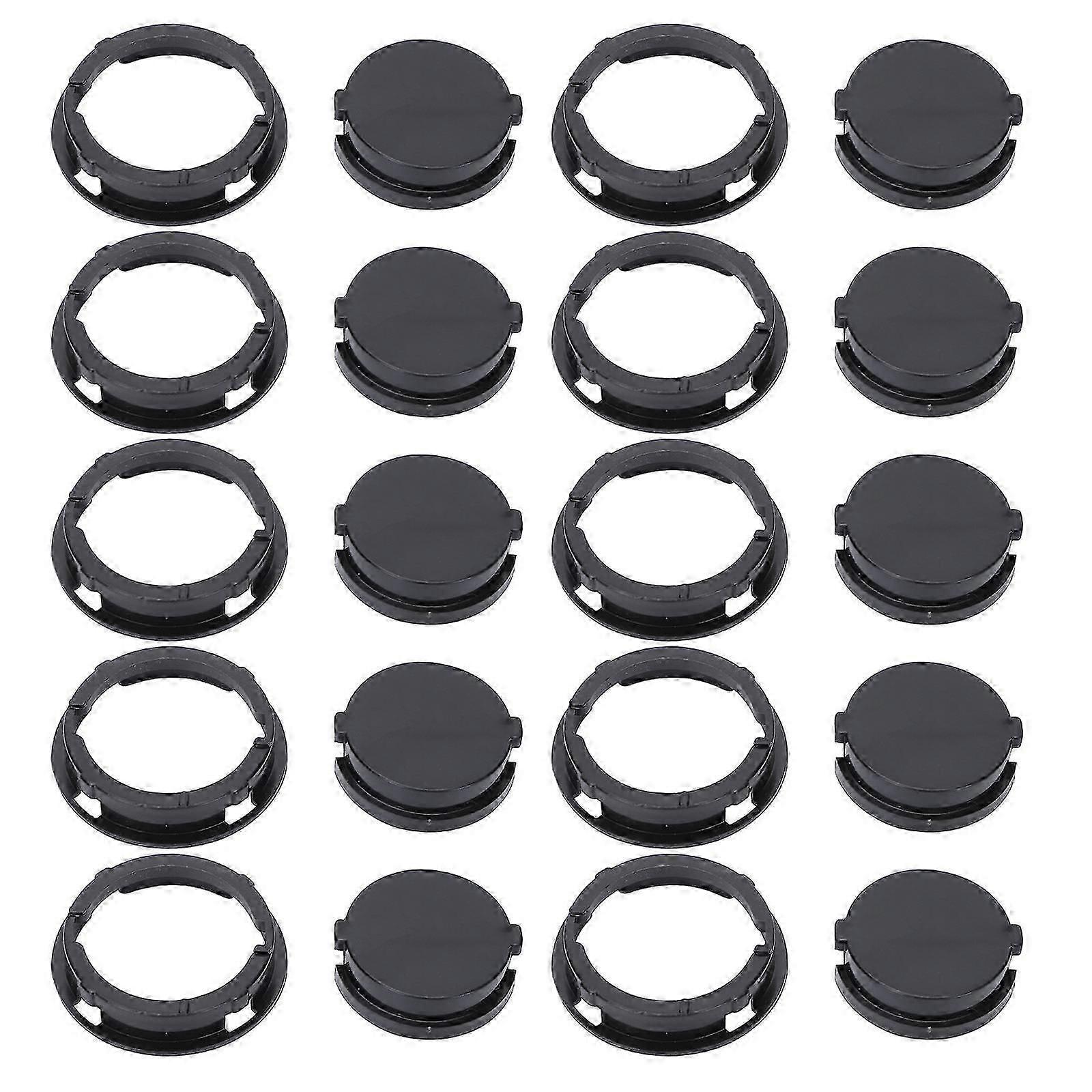 50Pcs Black Plastic Figurine Saving Boxes with Bottom Plugs