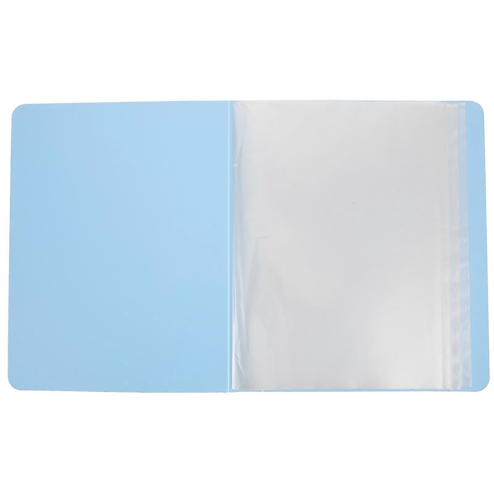 Office File Storage Bag Document Folder for Files Blue Plastic