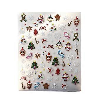 2pcsChristmas Nail Stickers, Festive DIY Exquisite Pattern Portable Decor, UV Eco - friendly Ink, Easy to Apply