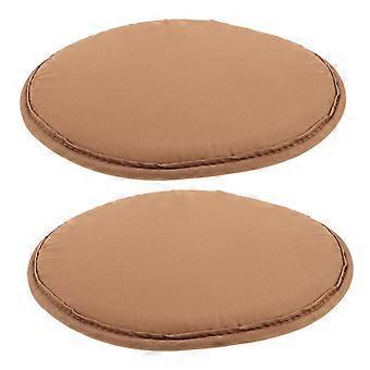 Lot de 2 coussins de chaise ronds et élégants en polyester, parfaits pour le camping et les activités de plein air. Confortables et faciles à transporter.