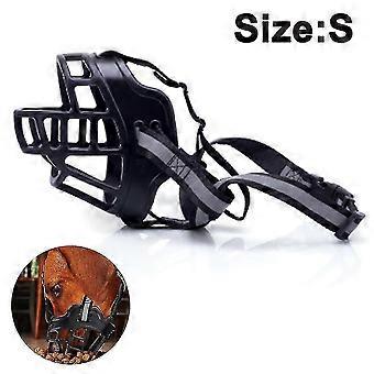 Dog Muzzle, Basket Breathable Rubber Dog Muzzle, Anti-barking Anti-chewing, Adjustable Fit, Multiple Sizes with Reflective Option
