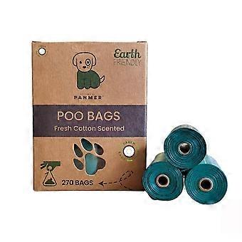 270 Panmer Eco-Friendly Dog Poop Bags On Rolls - Fresh Cotton Scented