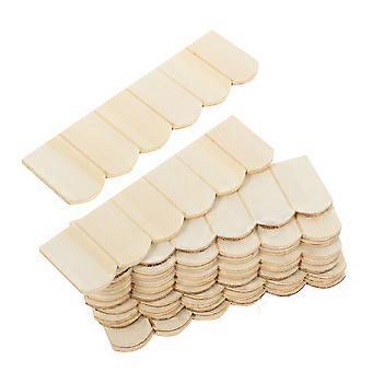 36 peças de telhas de madeira para casa de bonecas, miniaturas de móveis, brinquedos, telhas de madeira em branco para decoração de telhados de jardim e miniaturas de móveis para casa de bonecas.