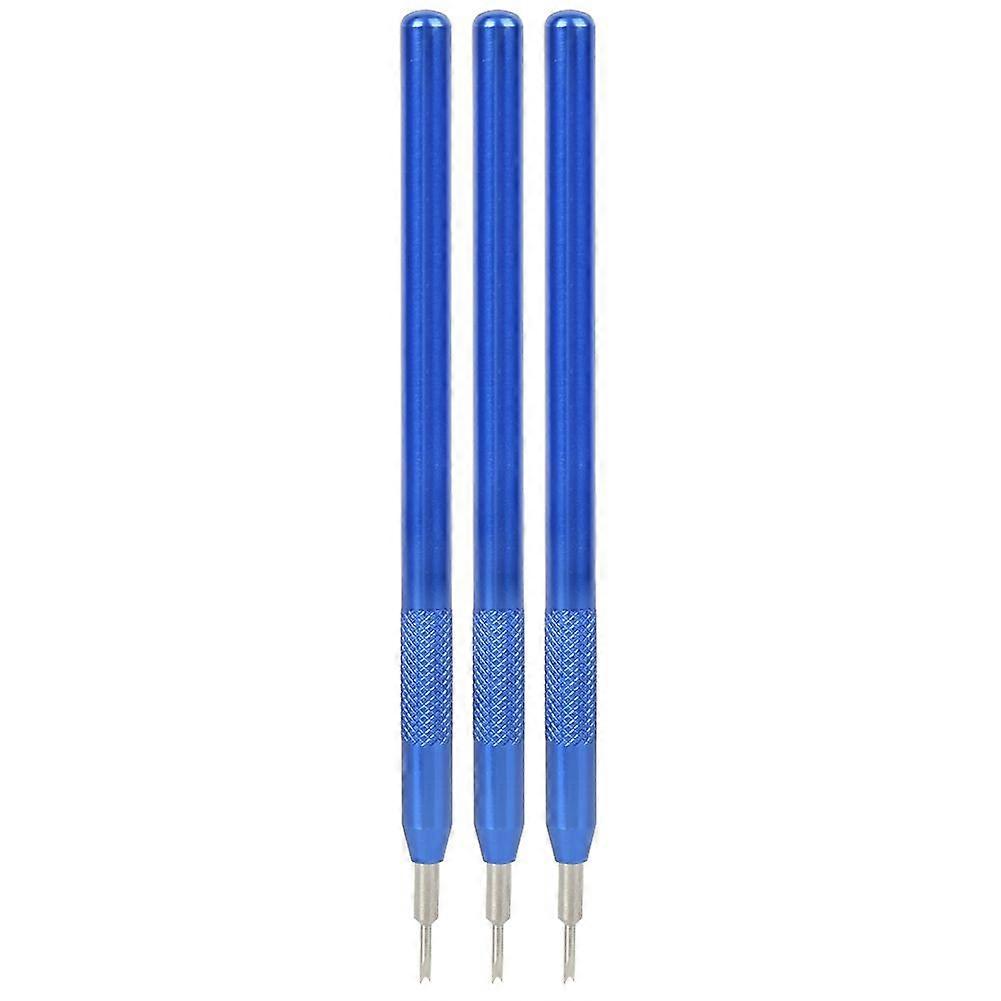 3Pcs Spring Bar Remover Blue Single?Head Strap Remove for Watchmaker Watch Repair Tools
