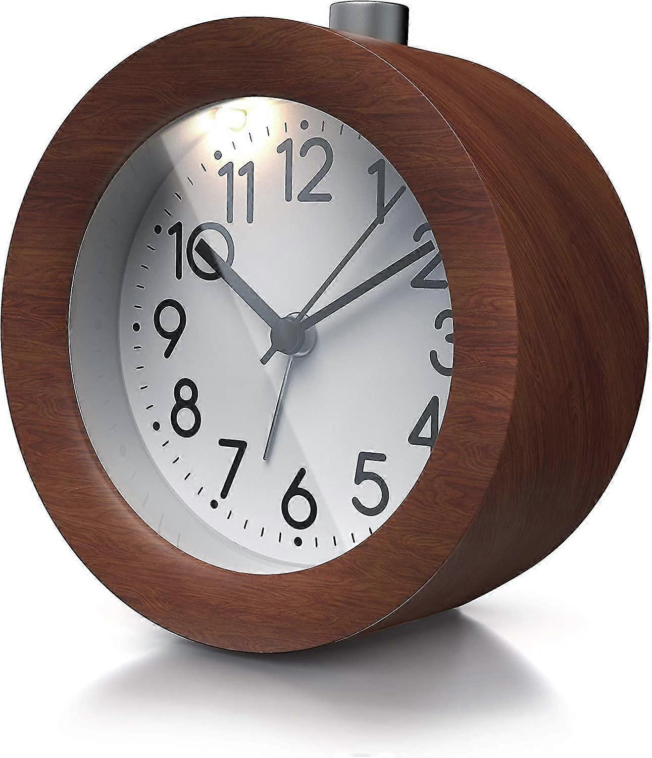 Analogue Alarm Clock Without Ticking  Round
