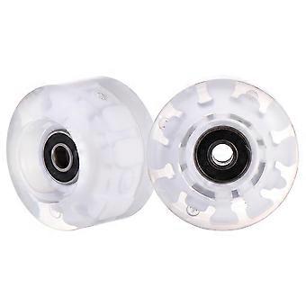 2pcs PU Wheels Luminous Roller Skating Wheels Skates Accessories with Bearing