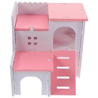 Klein dierenhuisje/schuilplaats voor 2 hamsters, roze speelgoed