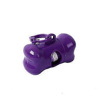 Dog Waste Bag Dispenser - Bone-Shaped, includes 15 Disposable Bags - Leak-Proof, compatible with Outdoor Walks