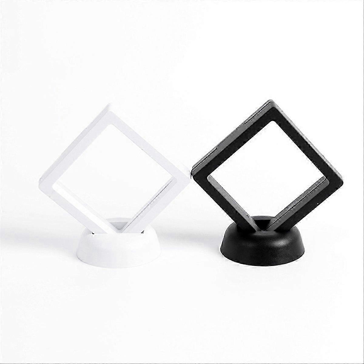 30Pcs 3D Floating Coin Display Frame Stand Storage Boxes B