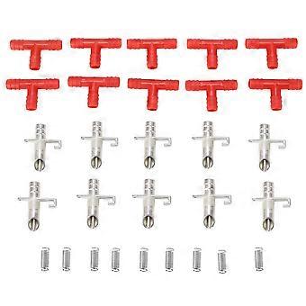 10 Sets Praktische Automatische Rot Wasser Feeder Nippel Waterer Trinker Für Nagetier Kaninchen Bunny Neue