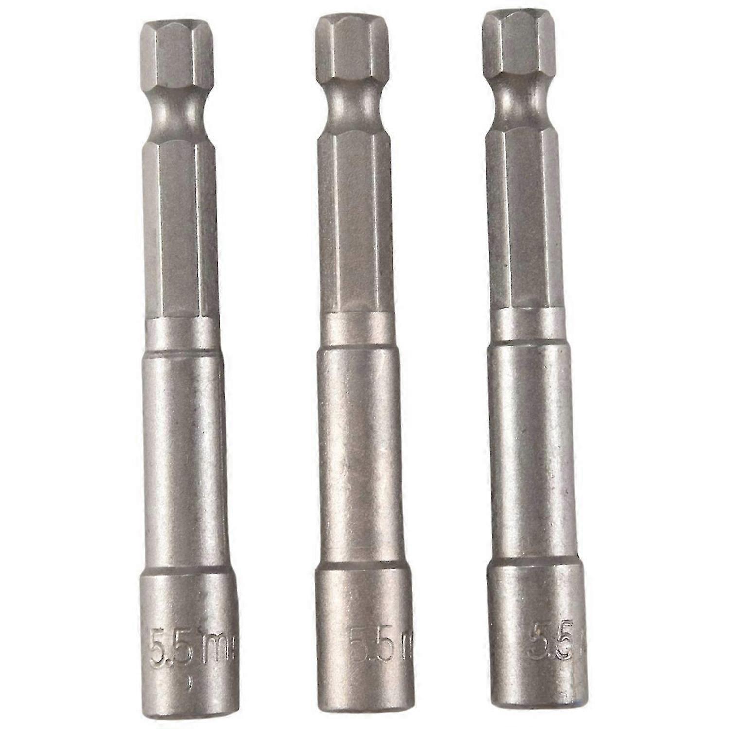 65mm Length 5.5mm Hex Socket Driver Bit Magnetic Bit 3 Pcs
