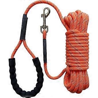 Guia para cães de 5 m, guia longa de corda com alça acolchoada para cães de pequeno a grande porte, OrangeFonepro