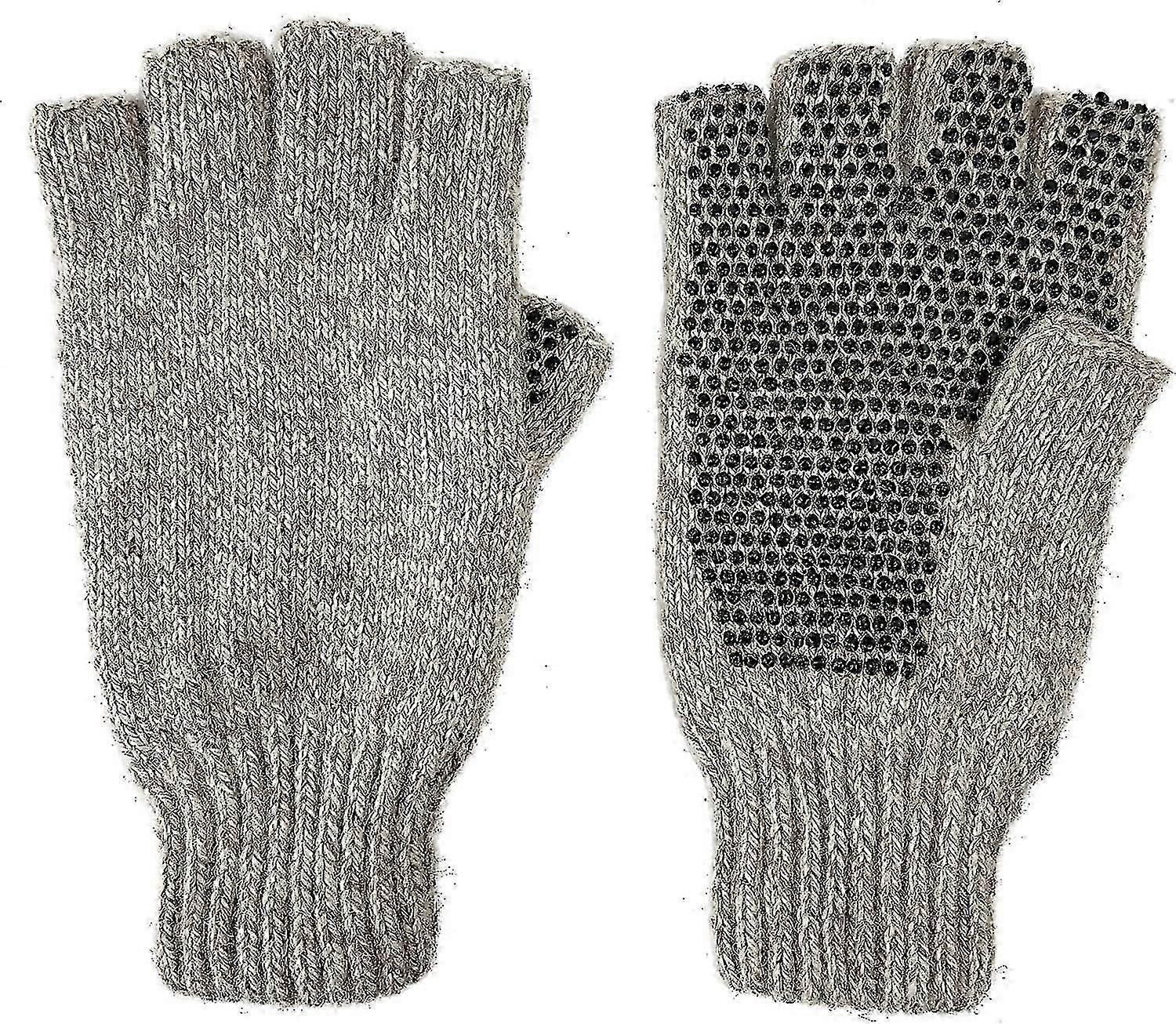 Men's Wool Knitted Fingerless Ragg Gloves With Thinsulate Lining