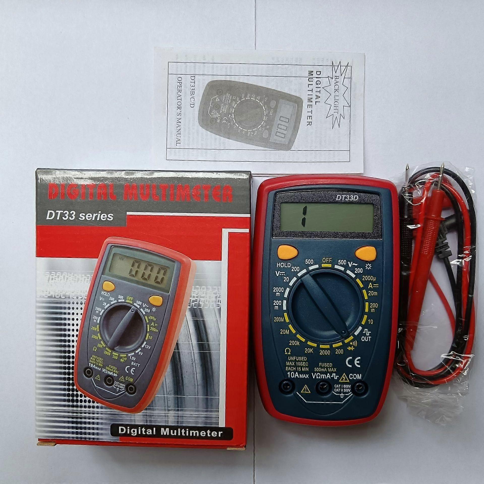 Lcd Digital Multimeter Multi Tester Test Lead Backlight Diodes Test_Good qualityJJ
