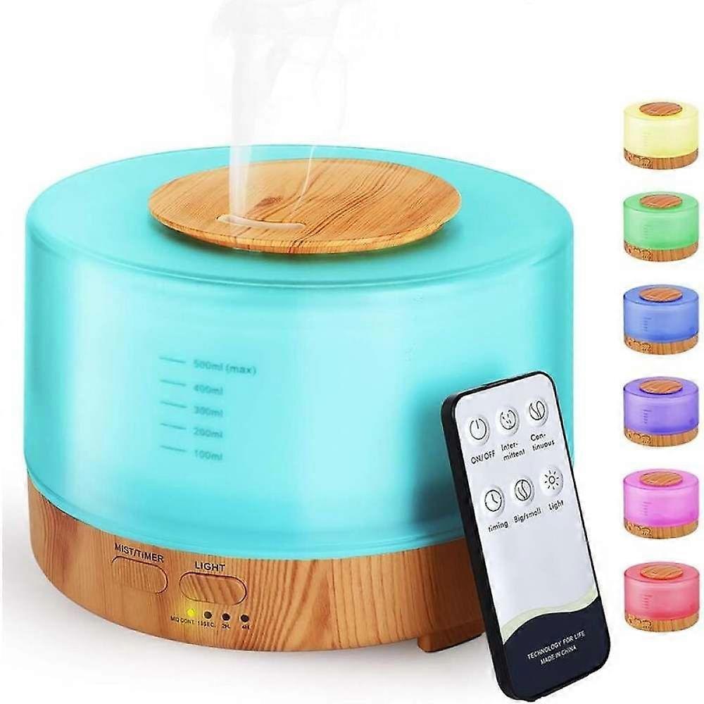 Aromatherapy Diffuser with Bluetooth Speaker Adjustable Mist 7-Colour Lights