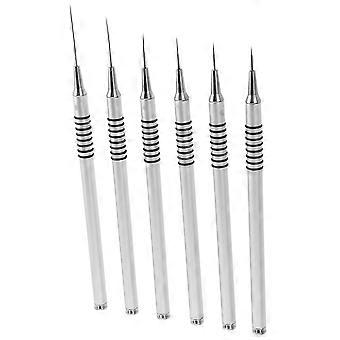 Metal Nail Brush Set 3Pcs for Precise Nail Art Drawing and Detailing