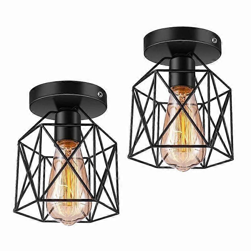Semi Flush Mount Ceiling Light E26 E27 Retro for Hallway