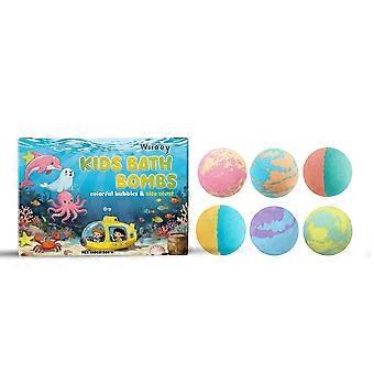 1/2/3pcs Colorful Kids Bath Bombs - Gentle Hypoallergenic Bath Fizzies with Rich Foam & Natural Fragrance for Fun Bath Time & Skin Nourishment
