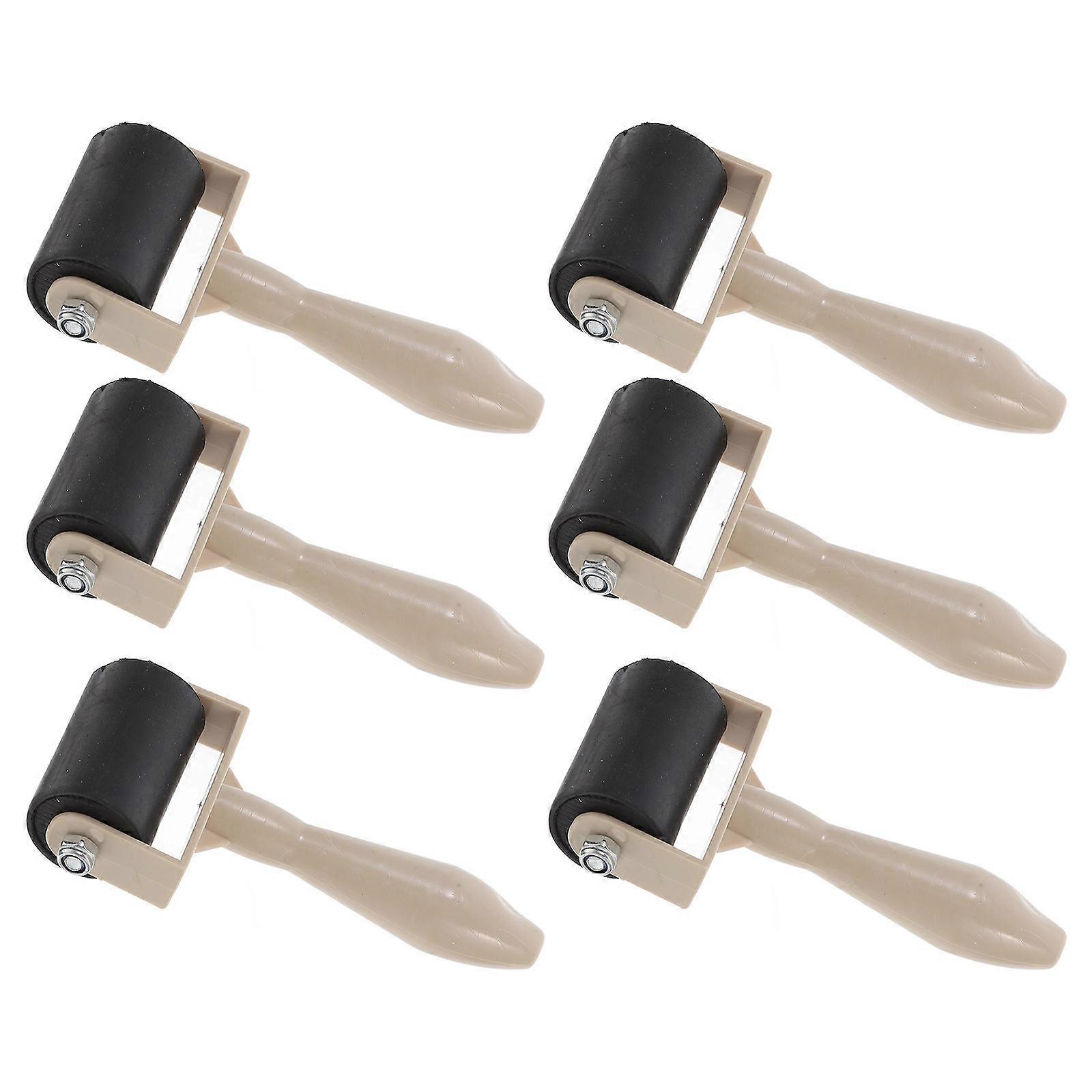6Pcs Printmaking Roller for Glue Application Rubber Plastic Tool