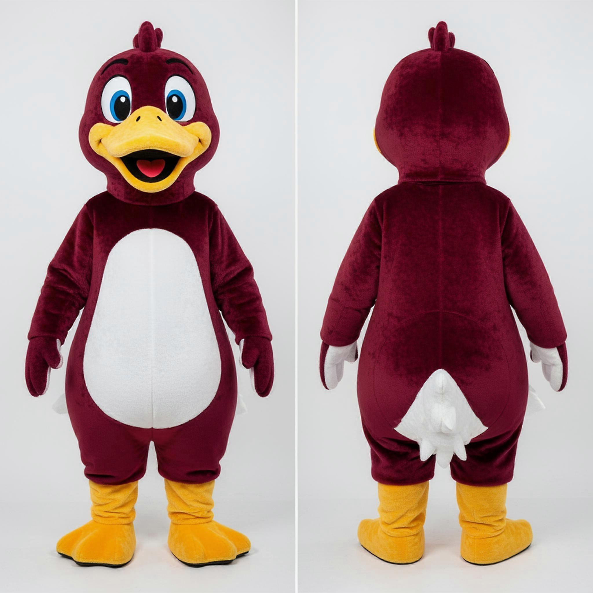 MASTICOT Maroon Velvety Goose Mascot