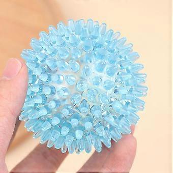 Pelota con púas hueca, suave y transparente para ejercicios de recuperación y alivio del estrés. Pelota de masaje para mano y muñeca con púas para entrenamiento de manos.