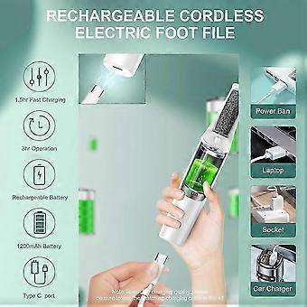 Electric Callus Removers compatible with Feet,Smooth Pedicure Wand Rechargeable Electric Foot File,Pedicure Tools compatible with Dry,Dead White