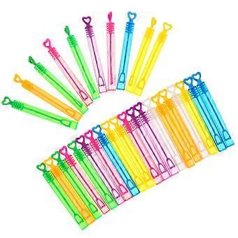 Plastic Bubble Wand Tubes for Storage 30Pcs Assorted Color Bubble Containers
