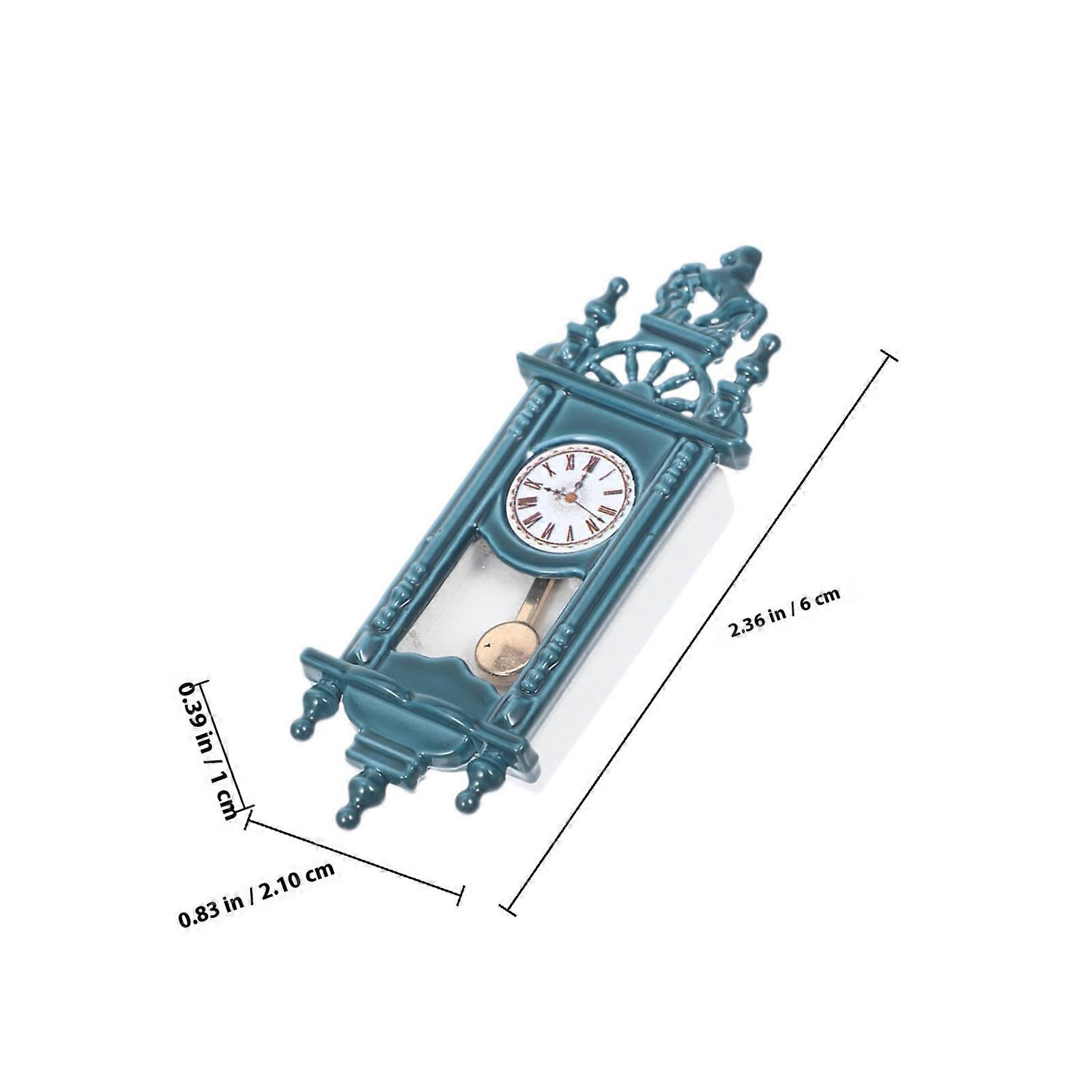 Delicate Micro Pendulum Clock Ornament for Dollhouse Decoration