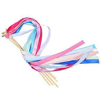 Fairy Wand Magic Ribbon Stick for Decor 10Pcs Colorful Party Streamers