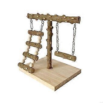 Papegaaienzitstok van natuurlijk hout