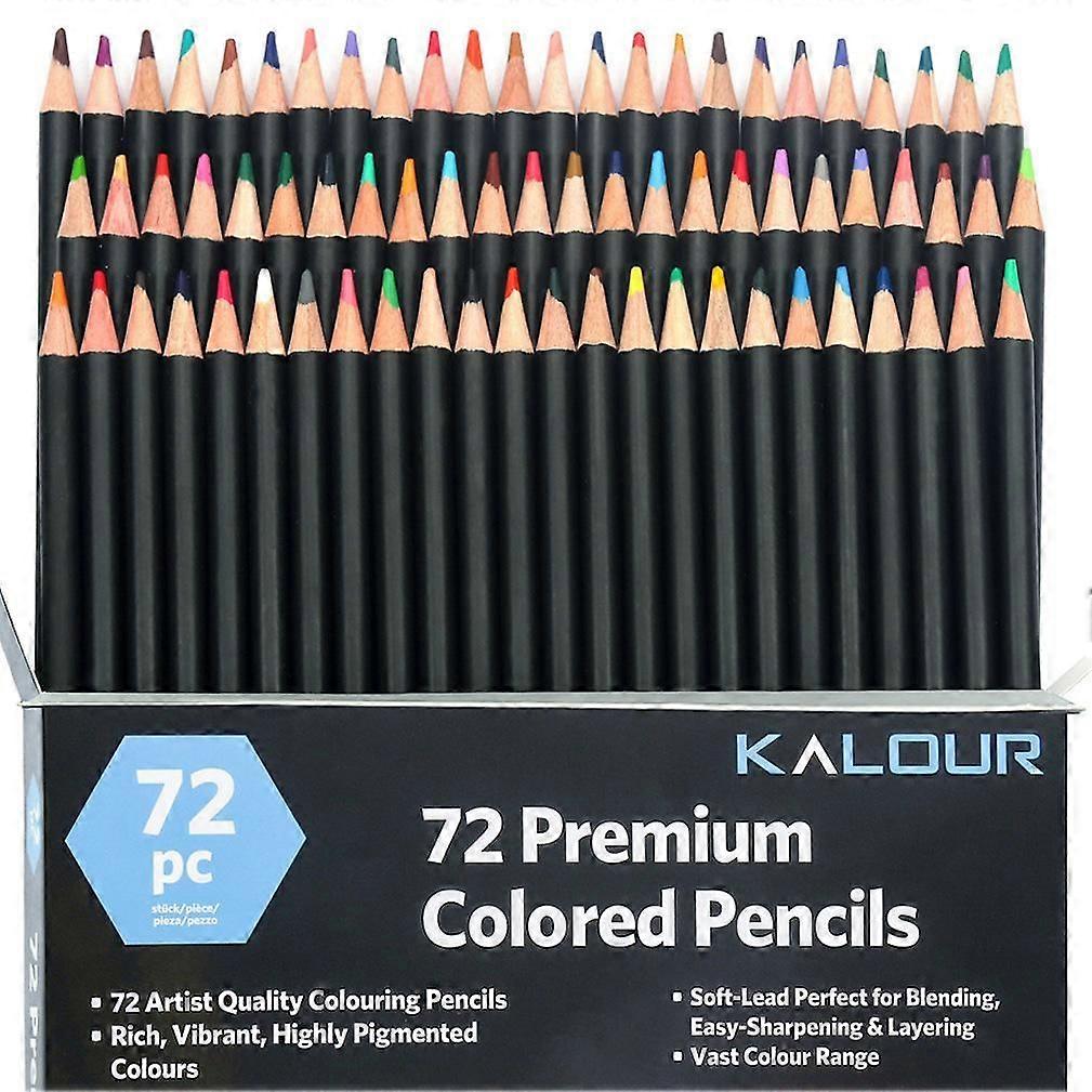 72 Premium Colored Pencils Set Beginners High Quality Drawing Shading Tools