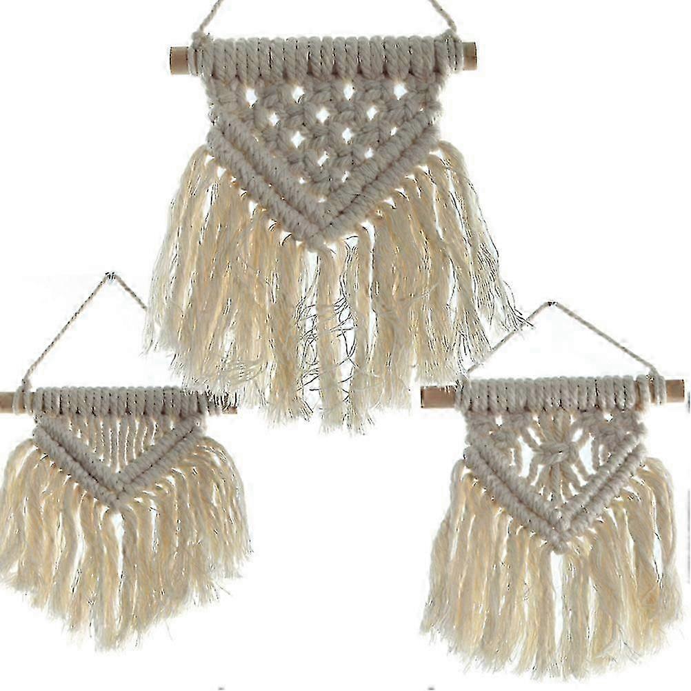 Rustic Cotton Tassel Wall Hanging Set