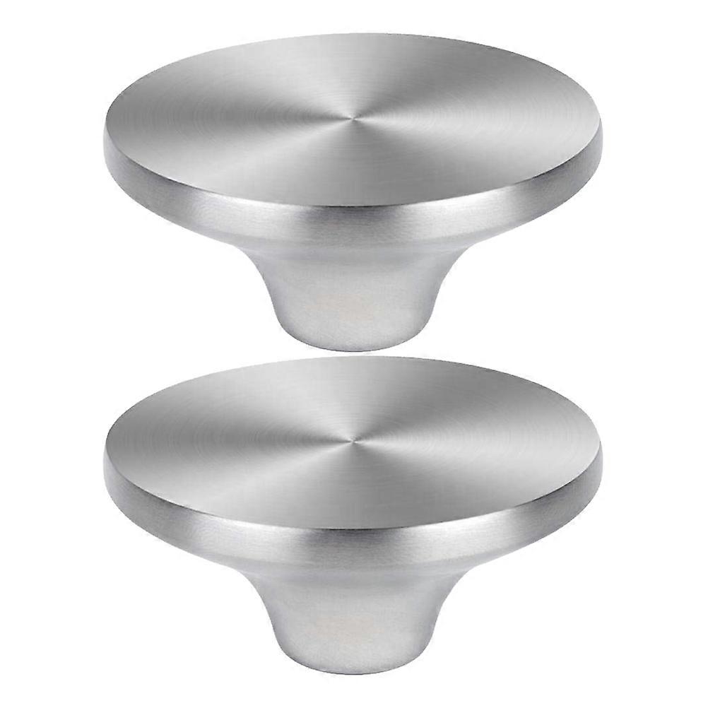Kitchen Use Stainless Steel Pot Lid Handle Knobs 2Pcs Silver Color