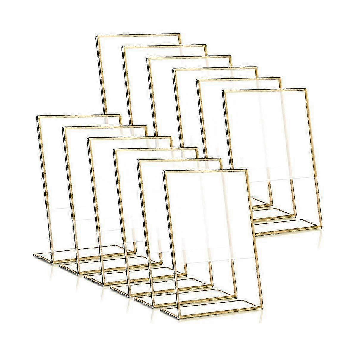 Slanted Gold Acrylic Table Number Holders