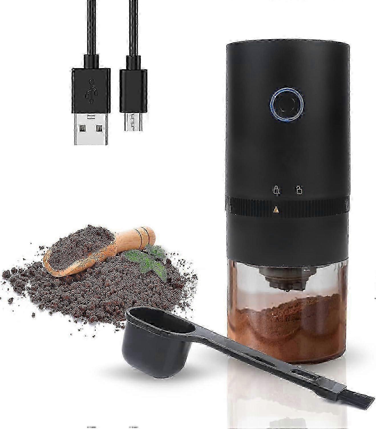 Portable Electric Coffee Grinder. Compact Automatic Cone Grinder ZO