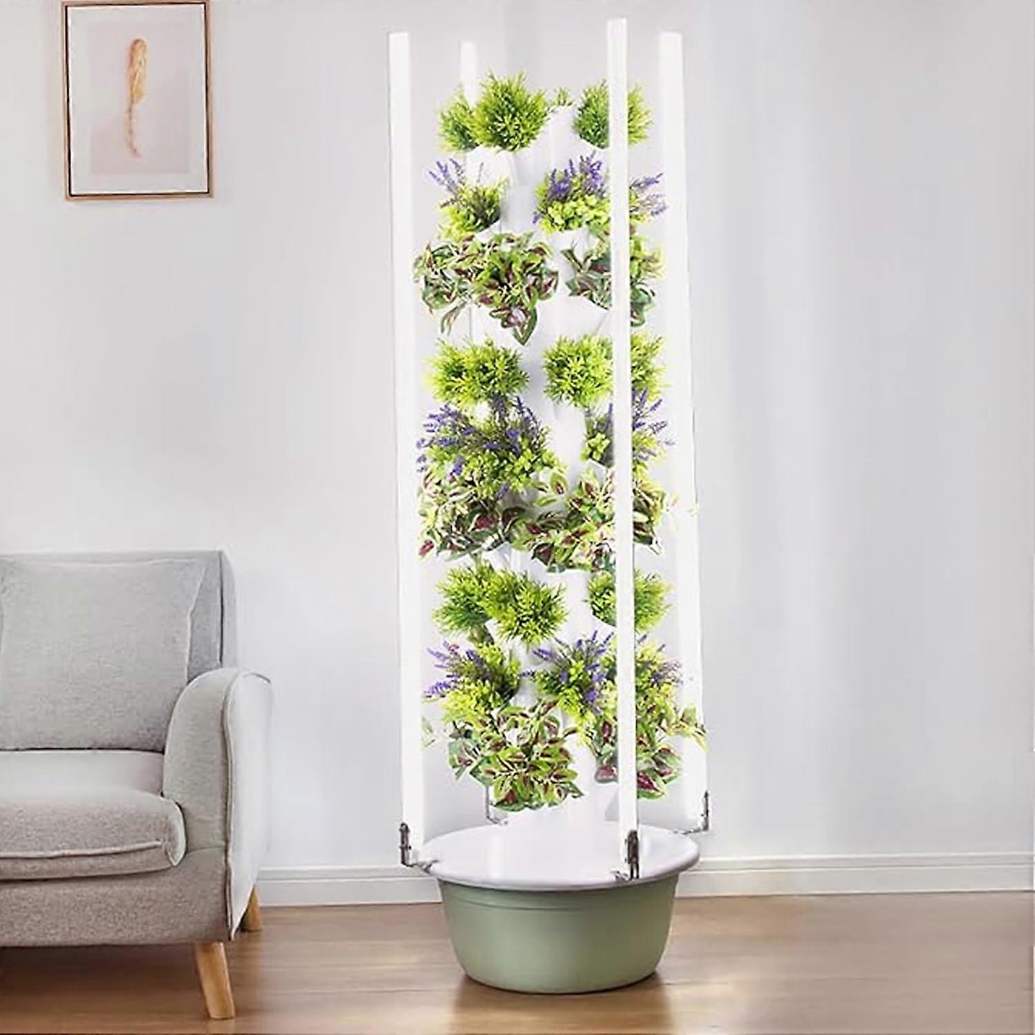 9 Layer Vertical Hydroponic Growing System for Indoor Herbs and Vegetables, SpaceSaving Tower Kit
