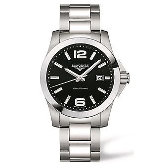 R. Longines cab. Conquest ESF. neg. Kvartsi analoginen mies katsella L36594566 ruostumaton teräs ranne koru