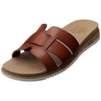 Skechers Bobs Desert Kiss Low Womens Slide Sandals in Chestnut