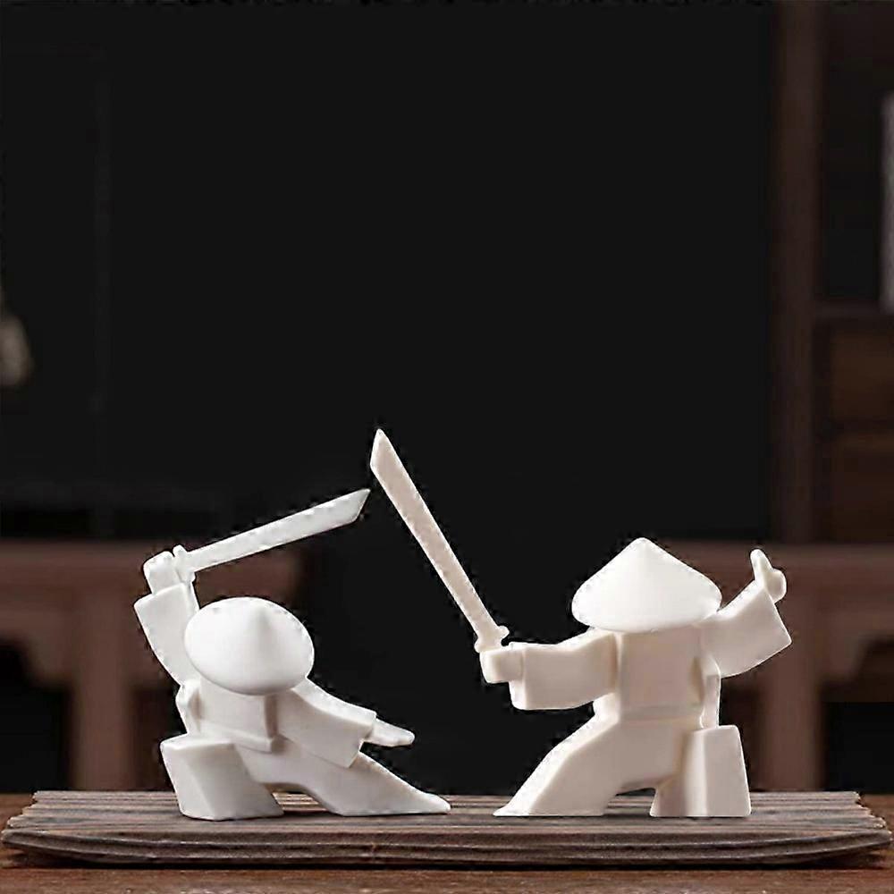 2pcs Samurai Ceramic Incense Holders