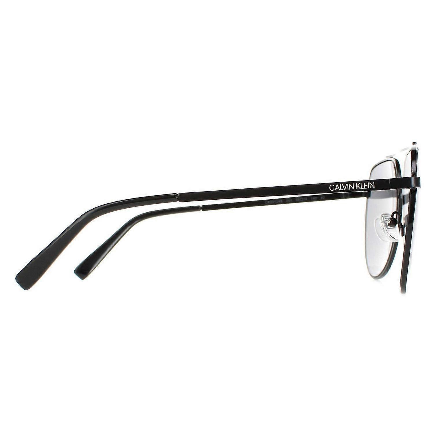 Sunglasses CK20124S 001 Shiny Black Solid Smoke