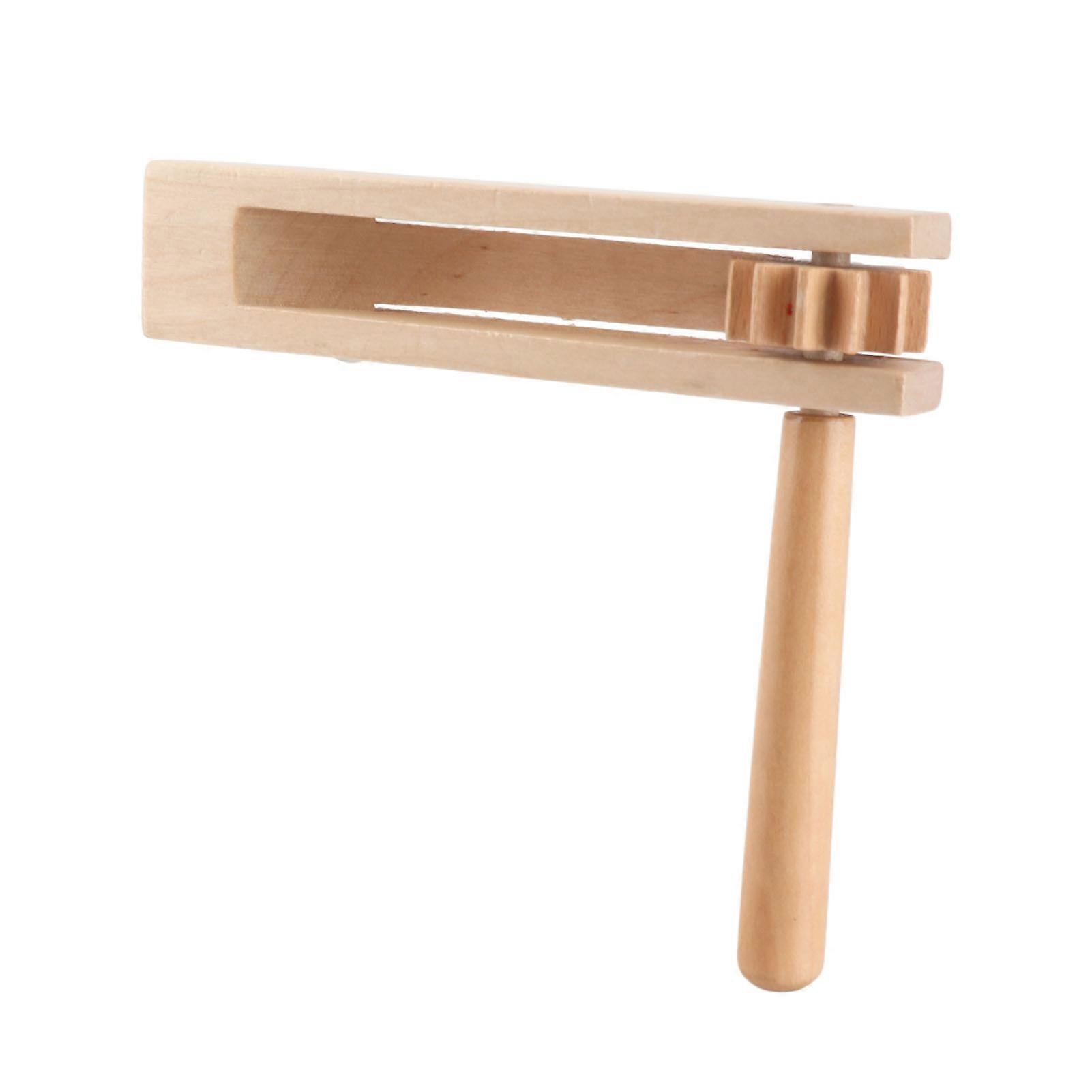 Solid Birch Hand Ratchet Toy