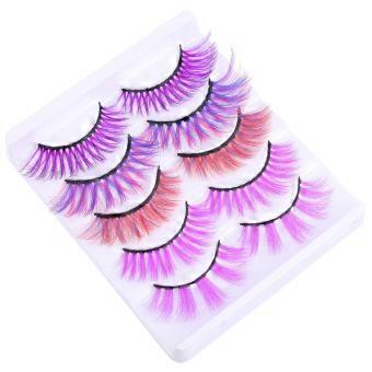 Makeup Eyelashes Colorful Long Lashes for Events 10Pcs