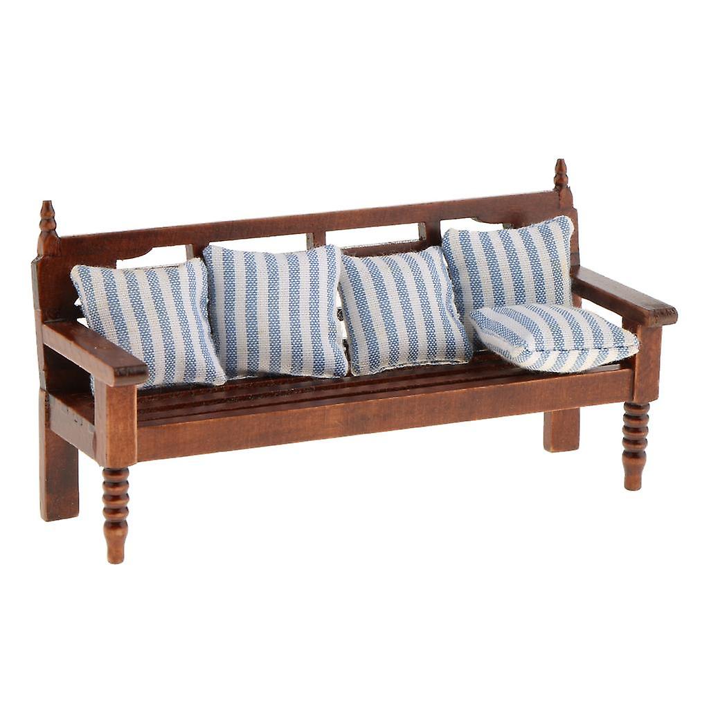 1/12 Dollhouse Miniature Furniture Living Room Long Chair Cushions