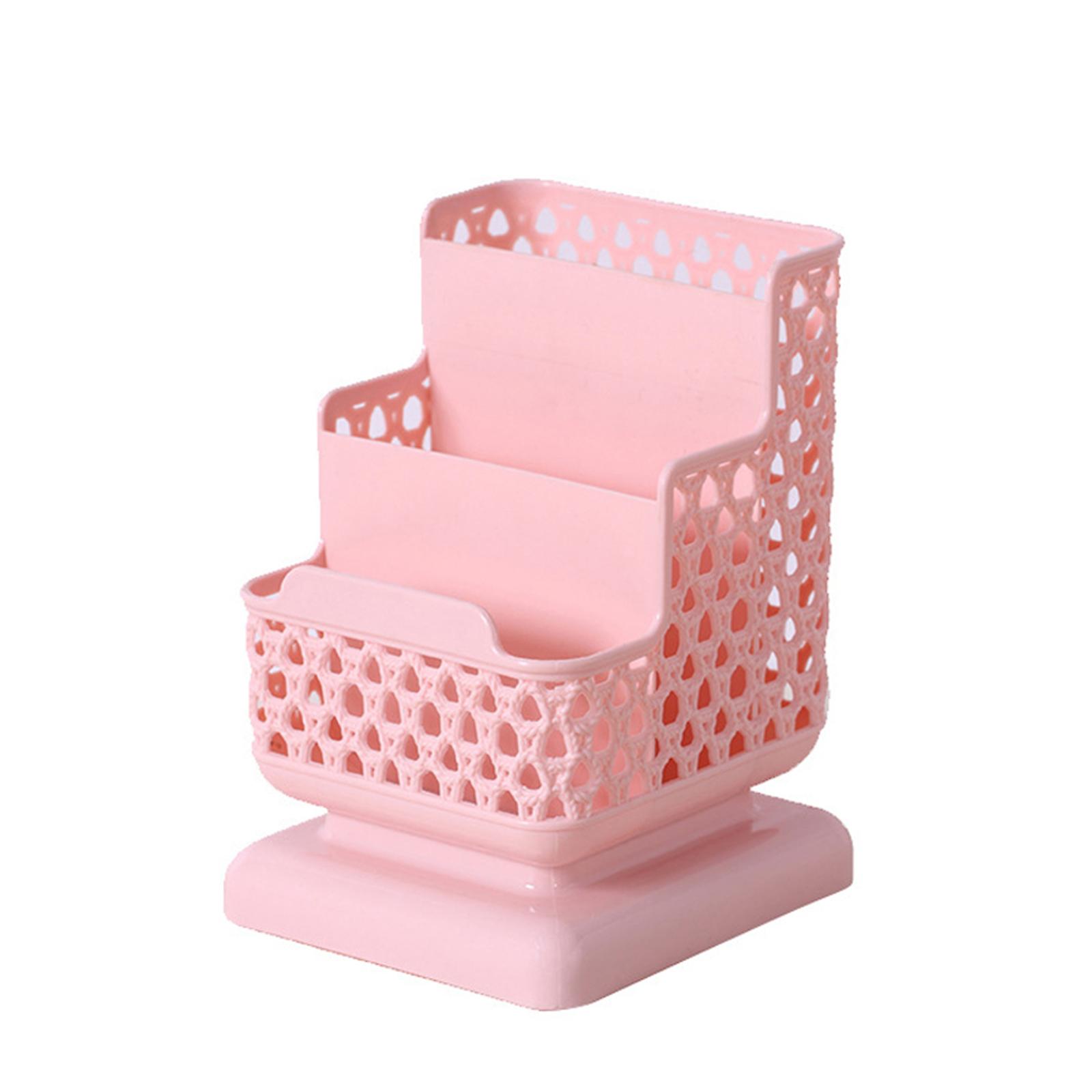 Plastic Cosmetic Storage Rack 3 Layers Pen Holder