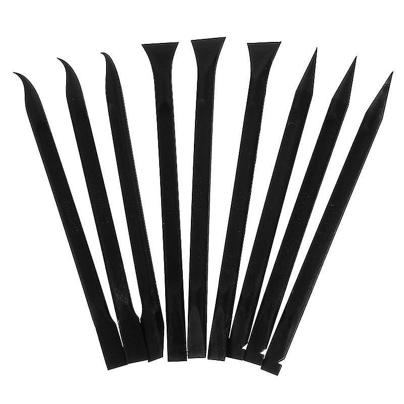 14.4X1.8cm Black Squeegees 9pcs Non-scratch Cleaning Tools Plastic Scraper Tools Carbon Fiber Multi-