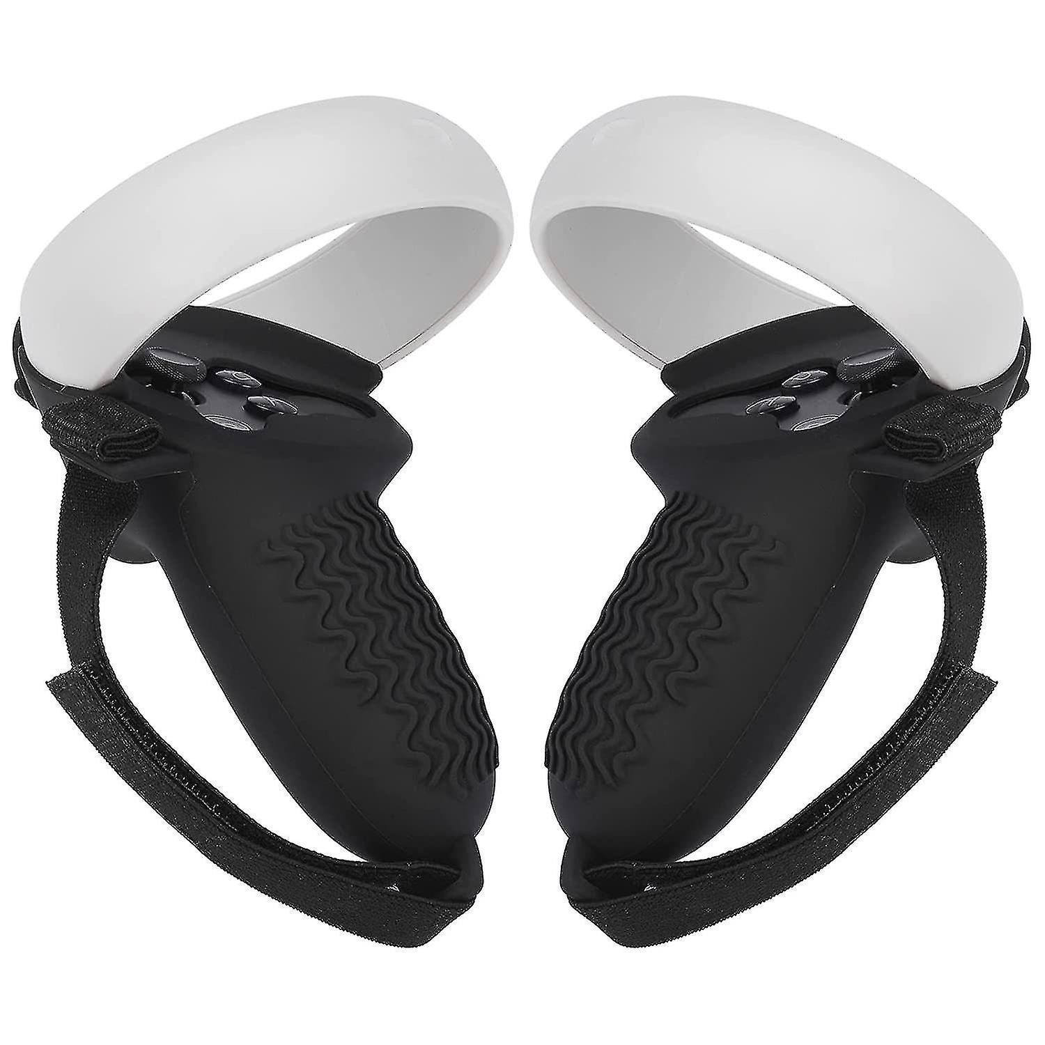 Case Silicone Compatible With Oculus Quest 2 Controller, Accessories Non-slip, With Adjustable Hand Strap